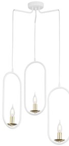 Jupiter 1814 - PI3 E14 - Lampadario a sospensione con filo PONTI 3xE14/40W/230V bianco