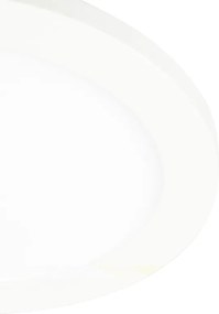 Plafoniera bianca 22,5 cm incl. LED dimmerabile a 3 livelli IP44 - Steve