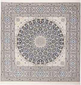 Nain Tappeto persiano 210x210 Blu (Iran) Annodato A Mano