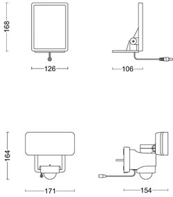 Philips - Applique a LED solare con sensore TYLUS LED/6W/3,7V 3000K IP44