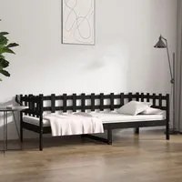 Dormeuse Nera 90x200 cm in Legno Massello di Pino 820760