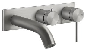 Parte esterna miscelatore vasca con deviatore e bocca parte incasso non inclusa Steel brushed 54136 Gessi