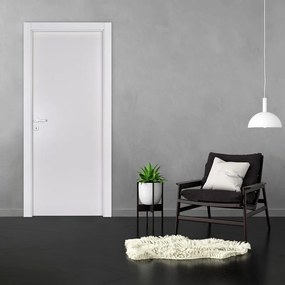 Porta interna a battente Spidy in MDF colore bianco, L 90 x H 210 cm, apertura reversibile