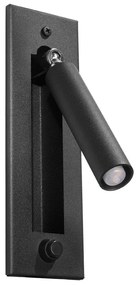 Lampada da parete nera in metallo Chimery – Sollux