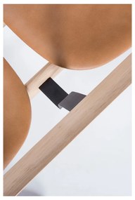 Panca in legno di quercia con seduta in pelle Ava - Gazzda