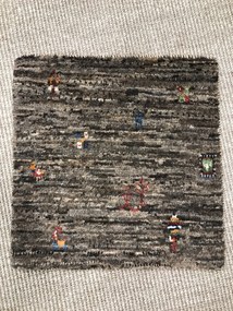 Gabbeh Tappeto persiano 40x40 Grigio (Iran) Annodato A Mano