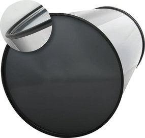 Cestino per la spazzatura color argento lucido in acciaio touch 30 l – MSV
