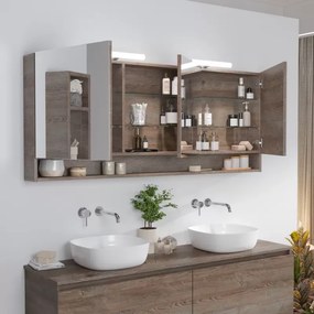 Mobile bagno sospeso 155 cm con doppio cassetto SP-155P - KAMALU
