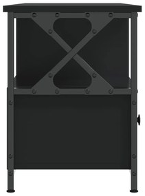 Mobile Porta TV Nero 102x33x45 cm in Legno Multistrato e Ferro