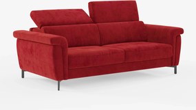 Capri divano letto di design con piedini alti - poggiatesta reclinabili in raffinato tessuto effetto velluto smacchiabile T30