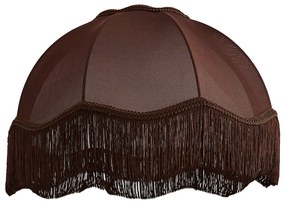 Paralume in tessuto marrone con interno bianco 45/15/21.5 - Heritage