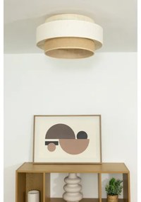 Plafoniera BOHO 1xE27/60W/230V Ø 40 cm bianco/iuta