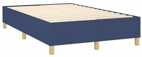 Giroletto a molle con materasso blu 120x190 cm in tessuto
