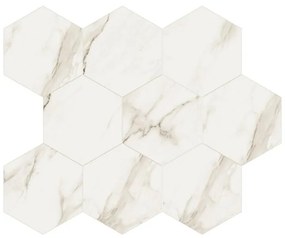 Mosaico pietra Calacatta bianco, 7 pezzi