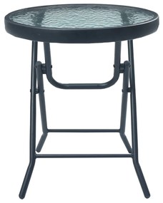 Set da bistrot 3 pz grigio talpa in acciaio
