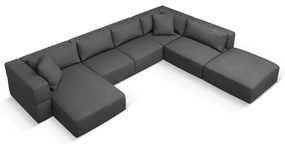 Divano a U angolare grigio scuro, angolo destro Esther - Milo Casa