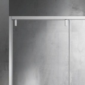 Kamalu - porta doccia scorrevole 140cm vetro 8mm altezza 200h | ksa4000