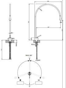 Miscelatore lavabo bocca lunga curva senza scarico cromo goccia 33804 Gessi