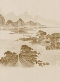 Jannelli & Volpi Carta da parati panoramica Kaisui - Sepia Panel 1