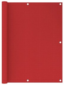 Paravento Da Balcone Rosso 120x500 Cm İn Hdpe /