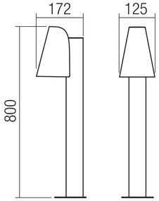 Redo 9532 - Lampada da esterno ALVAR 1xGU10/35W/230V IP44