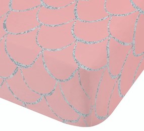 Lenzuolo con angoli per bambini rosa per letto matrimoniale 135x190 cm Mermaid – Catherine Lansfield