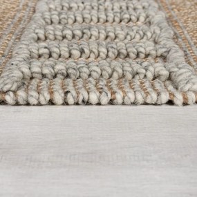 Tappeto di colore grigio chiaro e naturale 160x230 cm Medina - Flair Rugs