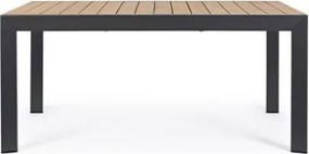 Tavolo Allungabile Da Esterno In Alluminio Antracite 100x160-240 Cm Belmar Bizzotto