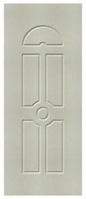 Pannello per porta d'ingresso P087 pellicolato pvc grigio L 92 x H 210.5 cm, Sp 6 mm apertura reversibile