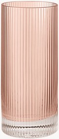 Set di 2 bicchieri da long drink in vetro soffiato con scanalatura in rilievo Ripple, 480 ml