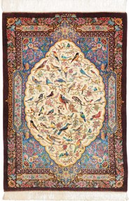 Ghom Tappeto 110 x 80 (Iran) Annodato A Mano