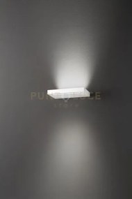 Applique bed in alluminio colore bianco 28cm a led 8w + 8w 1280lm -...