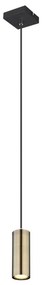 Globo 57911HM - Lampadario a sospensione con filo ROBBY 1xGU10/35W/230V nero/ottone