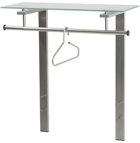 Attaccapanni da parete argentato in metallo con scaffale 80 cm Dutch – Spinder Design