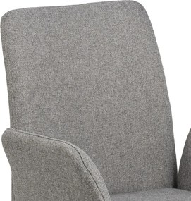 Sedia da pranzo grigia in imbottito con braccioli Naya – Actona