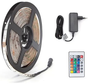 Aigostar - Striscia LED RGB dimmerabile 5 m, 24 W, 12 V/230 V, IP65 + telecomando
