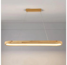 Brilagi - Lampada a sospensione con cavo LED UMEA WOOD LED/40W/230V 90x22 cm, legno di caucciù