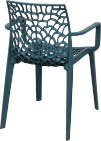 GEORGETA - poltrona moderna in polipropilene con decorazione