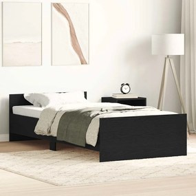 Giroletto Senza Materasso Rovere Nero 90x200cm İn Truciolato /