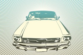 Carta da parati autoadesiva – Pop art auto