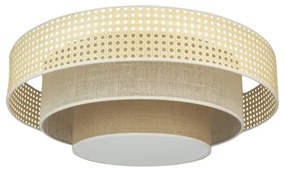 Duolla - Plafoniera LED LUNETA LED/26W/230V diametro 60 cm 4000K rattan/beige