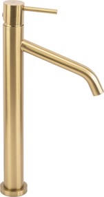 Rubinetto da lavabo Rea Level Brush Gold High