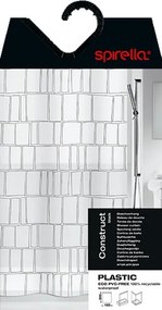 Tenda per doccia 180x200 cm Construct – Spirella