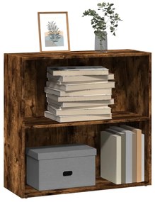 Libreria Rovere Fumo 80x30x77 Cm İn Legno Multistrato /