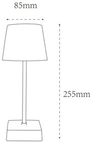 Globo 28061CH - Lampada da tavolo LED XAYDEN 2W 5V 800mAh beige touch