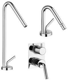 Set miscelatori serie Lumos lavabo bidet e doccia incasso con deviatore Jacuzzi Rubinetteria