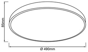 Brilliant - plafoniera LED dimmerabile SLIMLINE LED/60W/230V Ø 49 cm bianca + telecomando