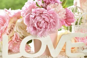 Stampa su tela – Con scritta romantica Love