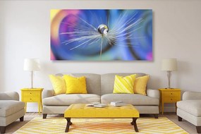 Quadro su tela – Goccia di rugiada su sfondo astratto