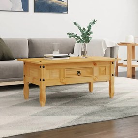 Tavolino Da Caffé Legno Pino Messicano Corona Range 100x55x44cm /